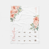 Couverture Polaire Aquarelle Boho jalon de pêche (Devant)