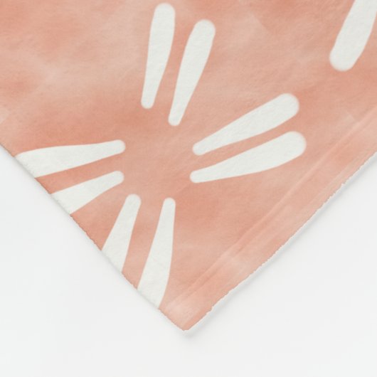 Couverture Polaire Aquarelle Boho Neutre Bande Impression (Coin)