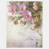 Couverture Polaire Aquarelle botanique de Lotus Flower (Devant)