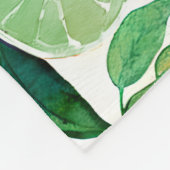 Couverture Polaire Aquarelle botanique Fruit d'agrumes floraux (Coin)