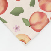 Couverture Polaire Aquarelle botanique Pêches et fleurs (Coin)