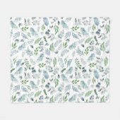 Couverture Polaire Aquarelle Botanique Verdure Eucalyptus Foliage (Devant (Horizontal))