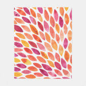 Couverture Polaire Aquarelle brosse a éclaté jaune et orange (Devant)