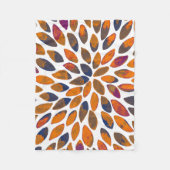 Couverture Polaire Aquarelle brosse traits - effet rouillé (Devant)