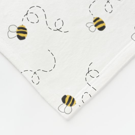 Couverture Polaire Aquarelle Bumblebee Baby (Coin)