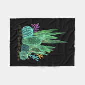 Couverture Polaire Aquarelle, cactus (Devant (Horizontal))