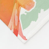 Couverture Polaire Aquarelle Cactus Floral Stripes Design (Coin)