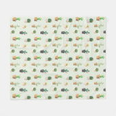 Couverture Polaire Aquarelle Cactus Motif Mint Vert (Devant (Horizontal))
