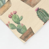 Couverture Polaire Aquarelle Cactus Nature botanique (Coin)