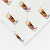 Couverture Polaire Aquarelle Café glacé avec Cocktail de crème Boisso (Coin)