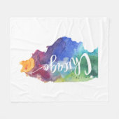 Couverture Polaire Aquarelle Chicago (Devant (Horizontal))