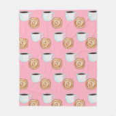 Couverture Polaire Aquarelle Cinnamon Bun Pastry Café (Devant)