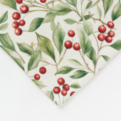 Couverture Polaire Aquarelle classique Fruit de Noël (Coin)