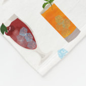 Couverture Polaire Aquarelle Cocktails & Boissons de fête (Coin)