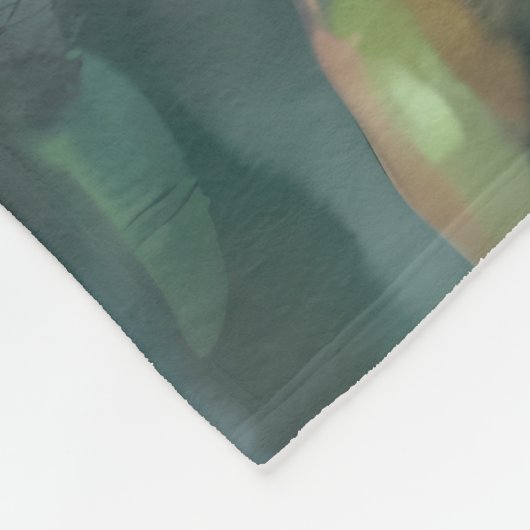 Couverture Polaire Aquarelle Colibri et rose (Coin)