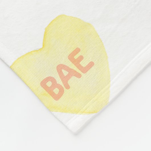 Couverture Polaire Aquarelle Convo Heartz BAE Fleece Blanche (Coin)