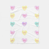 Couverture Polaire Aquarelle Convo Heartz BAE Fleece Blanche (Devant)