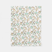 Couverture Polaire Aquarelle côtière huître et Motif Pearl (Devant)