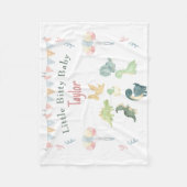 Couverture Polaire Aquarelle Cute Dinosaur Bébé personnalisé (Devant)