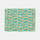 Couverture Polaire Aquarelle d'ananas (Devant (Horizontal))