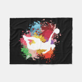 Couverture Polaire Aquarelle de basketball (Devant (Horizontal))