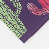 Couverture Polaire Aquarelle de cactus tendance tirant en continu mot (Coin)
