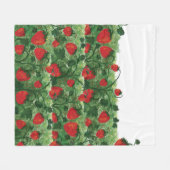 Couverture Polaire Aquarelle de champ de la ferme aux fraises (Devant (Horizontal))