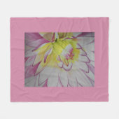 Couverture Polaire Aquarelle de dahlia de nourriture d'âme (Devant (Horizontal))