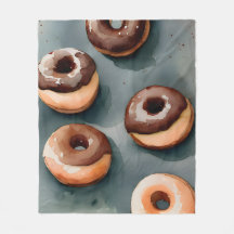 Aquarelle de Donuts au chocolat