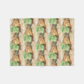 Couverture Polaire Aquarelle de grenouille à bois (Devant (Horizontal))