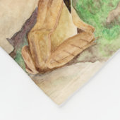 Couverture Polaire Aquarelle de grenouille à bois (Coin)