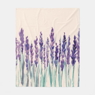 Couverture Polaire aquarelle de lavande française