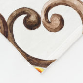 Couverture Polaire Aquarelle de majolica ornement (Coin)