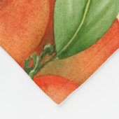 Couverture Polaire Aquarelle de mandarine, motif de fruits sans soudu (Coin)