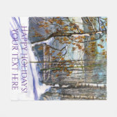 Couverture Polaire Aquarelle de neige (Devant (Horizontal))