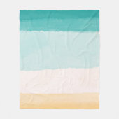Couverture Polaire Aquarelle de plage (Devant)