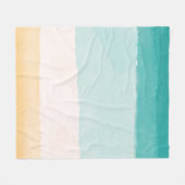 Couverture Polaire Aquarelle de plage (Devant (Horizontal))