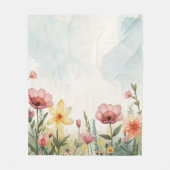 Couverture Polaire Aquarelle de printemps (Devant)