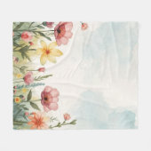 Couverture Polaire Aquarelle de printemps (Devant (Horizontal))