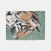 Couverture Polaire Aquarelle de tigre par Miranda (Devant (Horizontal))