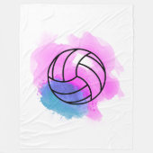 Couverture Polaire Aquarelle de volleyball (Devant)