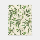 Couverture Polaire Aquarelle des branches d'olive (Devant)