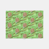 Couverture Polaire Aquarelle des escargots (Devant (Horizontal))
