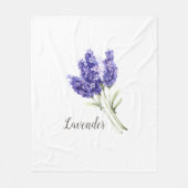 Couverture Polaire Aquarelle des fleurs de lavande (Devant)