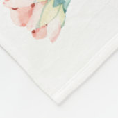 Couverture Polaire Aquarelle douce Pastel Blooming Cactus (Coin)