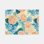 Couverture Polaire Aquarelle du jardin de printemps (Devant (Horizontal))