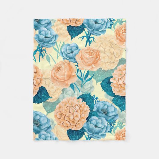 Couverture Polaire Aquarelle du jardin de printemps (Devant)