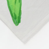 Couverture Polaire Aquarelle d'une perruche à couronne rouge (Coin)