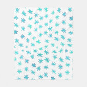 Couverture Polaire Aquarelle étoile - turquoise (Devant)