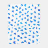 Couverture Polaire Aquarelle étoilée - bleu (Devant)